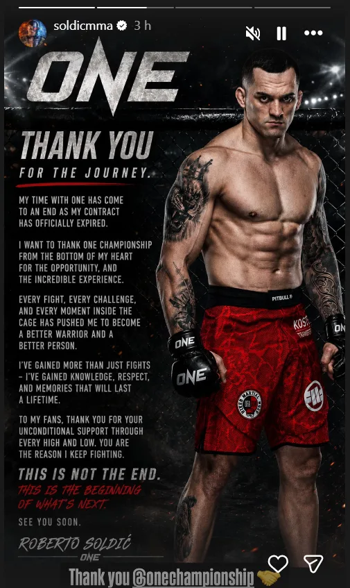 デュ・プレシスを唯一KOした男、ロベルト・ソルディッチがフリーエージェントに！UFC移籍か